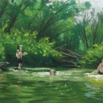 "The Swimming Hole", pastel, 11" X 15", 2014