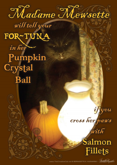 Madame Mewsette Halloween Card