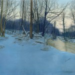 Dusk in the Woods, pastel, 31″ x 23″, 2007 © Bernadette E. Kazmarski
