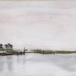 Sunset on the Bay, watercolor, 24 x 18, 1993 © Bernadette E. Kazmarski