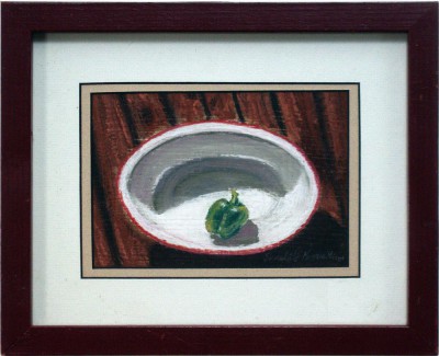 One Pepper, pastel, 5 x 7, 2001 © Bernadette E. Kazmarski