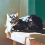 “After Dinner Nap”, pastel on Hahnemuhle sanded watercolor paper, 1997 © Bernadette E. Kazmarski