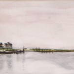 Sunset on the Bay, watercolor, 24 x 18, 1993 © Bernadette E. Kazmarski