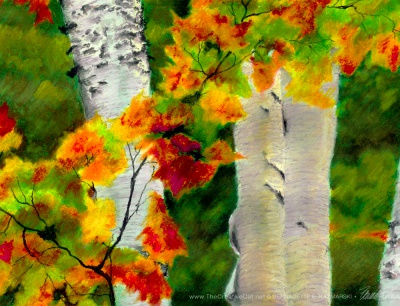 Birches 1, detail.