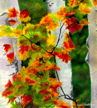 Birches 1, detail.