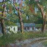 "Deserted Cottages", 17" x 8.5", Rembrandt pastels on Hahnemuhle sanded watercolor paper, 1998 © Bernadette E. Kazmarski