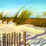 Evening Beach, watercolor, 8 x 10, 2000 © Bernadette E. Kazmarski