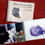 "Feline Style Sampler" cover and inside spread.
