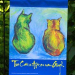 Front Garden Flag, Cats After Van Gogh
