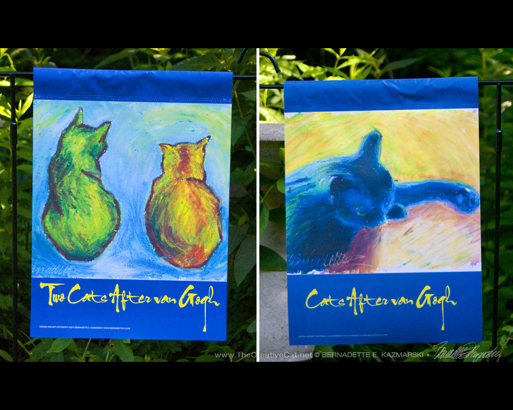 Garden Flag, Cats After Van Gogh
