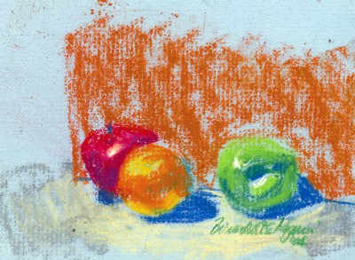 "Fruit", original pastel, 5.5" x 3.5", 2000 © Bernadette E. Kazmarski