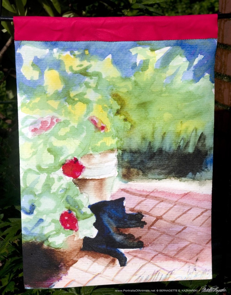 Garden Flag, Garden Sketch With Mimi