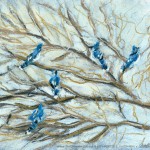 "Jammin Jay Blues", pastel, 6 x 6 © Bernadette E. Kazmarski