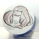 Love Cats Blue Round Keepsake Box top view