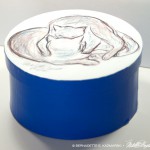 Love Cats Blue Round Keepsake Box