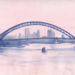 Misty River Morning, watercolor, 8 x 11, 2006 © Bernadette E. Kazmarski