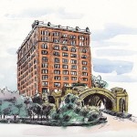 Pittsburgh's Pennsylvania Station, ink and watercolor, 8 x 10, 2006 © Bernadette E. Kazmarski