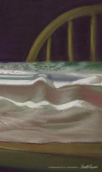 Detail of table, Peaches and Peonies.