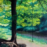 The Rope Swing, pastel, 14" x 20", 2014 © Bernadette E. Kazmarski