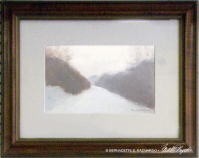Snowfall, framed.