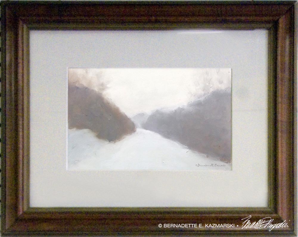 Snowfall, framed.