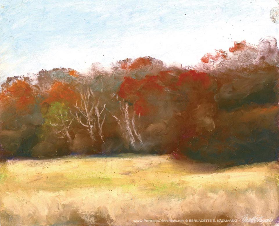 Soft November Afternoon, pastel on self-prepared bosrd, 10 x 8, 2006 © Bernadette E. Kazmarski