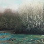 "Spring Comes to a Bend in the Creek", 26" x 19", pastel on sanded paper © Bernadette E. Kazmarski