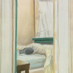 “Sunday Morning”, pastel and charcoal on Canson paper, 19″ x 26″, 1989 © Bernadette E. Kazmarski