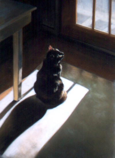 “The Little Sunflower”, pastel on velour paper, 11″ x 16″, 1997 © B.E. Kazmarski