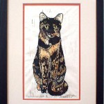 A. Framed, double matted, tinted print (as shown), 16 x 20
