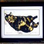 B. Framed, single matted (cream black core), tinted print, 11 x 14,