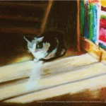 “Warm Winter Sun”, oil pastel, 2000, 10″ x 8 © Bernadette E. Kazmarski