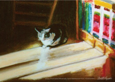 “Warm Winter Sun”, oil pastel, 2000, 10″ x 8 © Bernadette E. Kazmarski