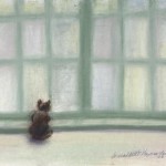 Winter Window, pastel, 8″ x 8″, 2002 © B.E. Kazmarski