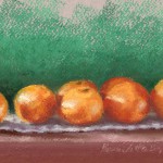 Clementines, pastel, 10" x 5", 2014 © Bernadette E. Kazmarski