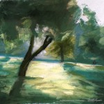 The Old Apple Tree, Carnegie Park, pastel, 6 x 6 © Bernadette E. Kazmarski