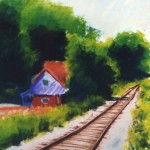 House By Tracks, 9 x 12, pastel © Bernadette E. Kazmarski