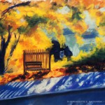 The Bench, pastel, 6 x 8, 2004 © Bernadette E. Kazmarski