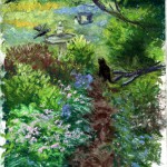 "The Woodland Garden", pastel, 7" x 10" © Bernadette E. Kazmarski