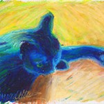 In Window Light, 5" x 7", oil pastel © B.E. Kazmarski