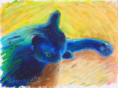 In Window Light, 5" x 7", oil pastel © B.E. Kazmarski