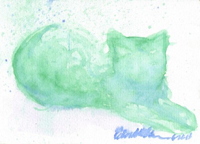 "Leaves and Shadows", watercolor, 5" x 7" © Bernadette E. Kazmarski