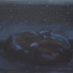 "Cat Mountains", pastel on pastello paper, 12" x 9" © Bernadette E. Kazmarski (adjusted version)