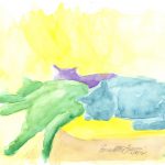"Lazy Saturday Afternoon", watercolor