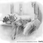 Sleeping Beauty, pencil, 1987, 18" x 15" © B.E. Kazmarski