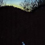 Winter Sunset Reflections, 7” x 17”, pastel © Bernadette E. Kazmarski