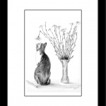 Conversation With a Daisy, framed.