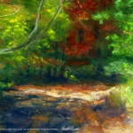Center of the painting.