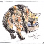 Kelly Has a Drink placemat, 8.5" x 11 or 11" x 17"
