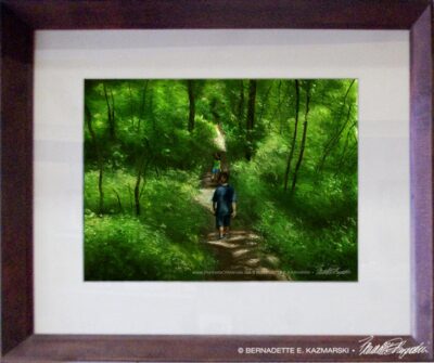 Running Through the Woods framed.